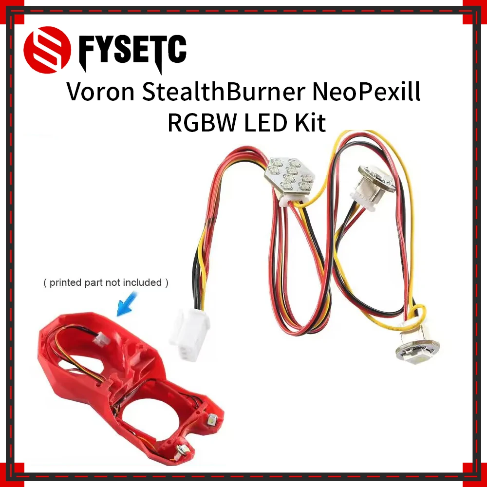 FYSETC NeoPexill RGBW Mini Button PCB Voron StealthBurner LED Kit  Leds PTFE Wiring Harness For Voron2.4 Trident 3D Printer Part