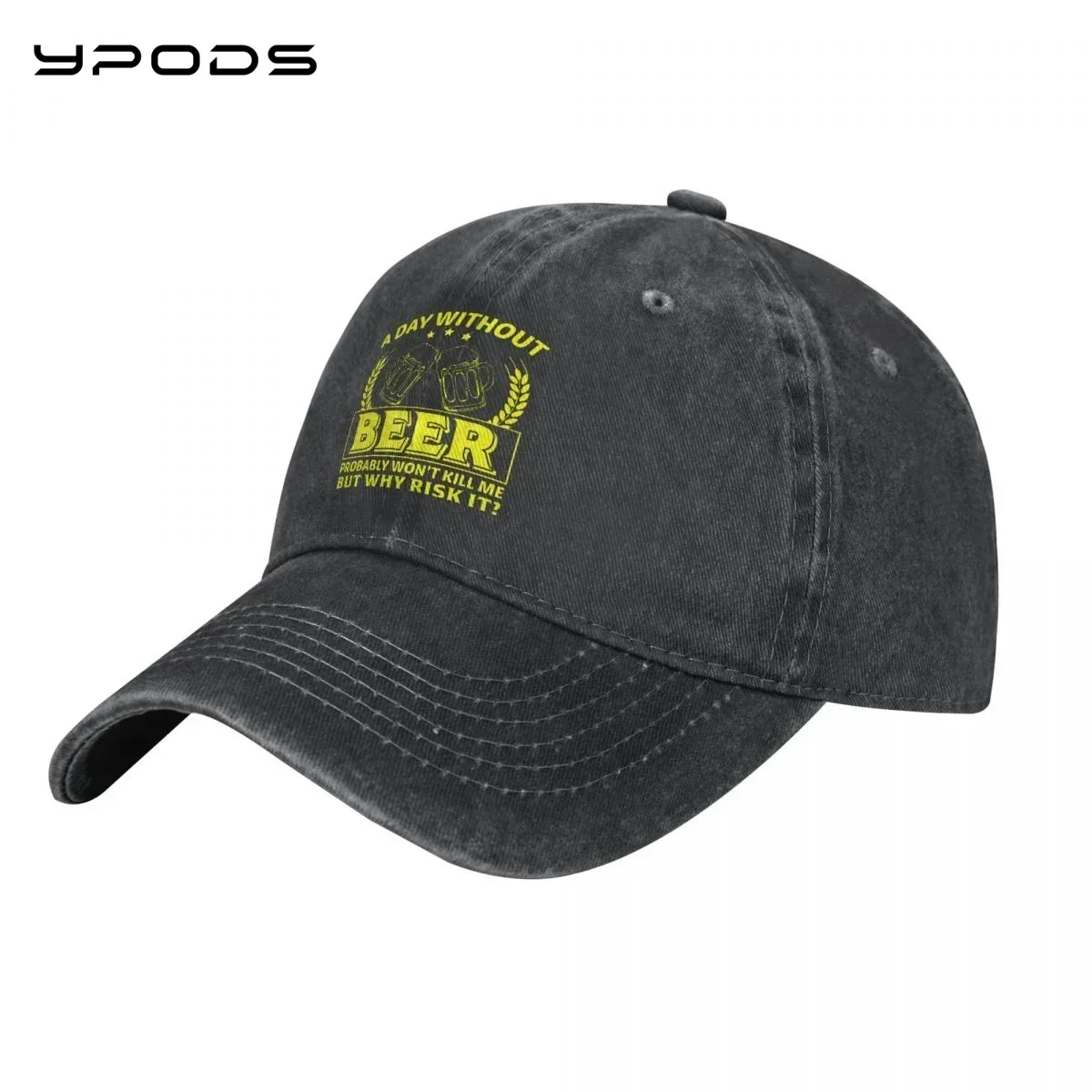 

A Day Without Beer 2 Baseball Caps for Men Women Vintage Washed Cotton Dad Hats Print Snapback Cap Hat