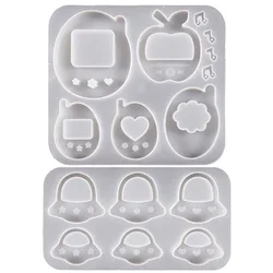 Kawaii DIY Spaceship Quicksand Pendant Keychain Resin Epoxy Jewelry Molds for Decoration Crafts Jewelry Mold Bag Pendant Crafts