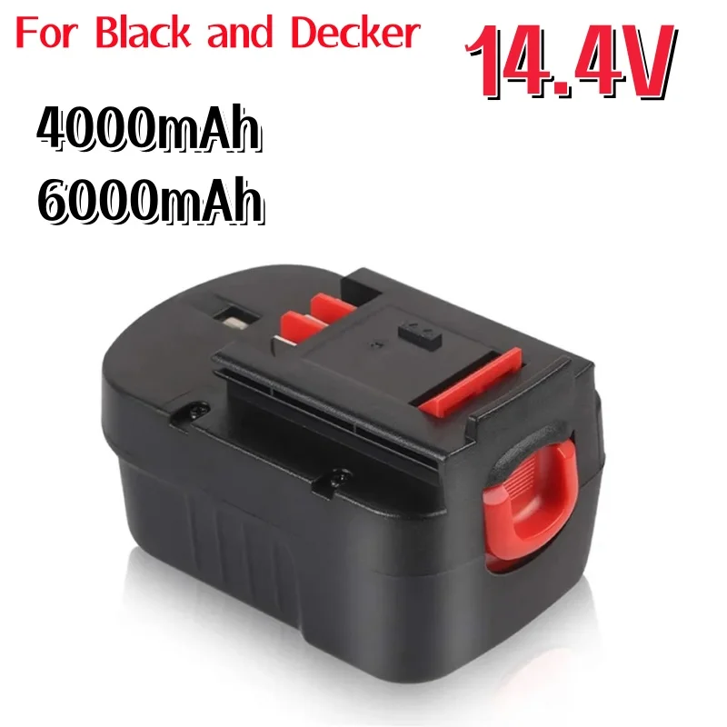 New High Quality Enhanced 4.0Ah/6.0Ah 14.4V NI-MH Rechargeable Battery,Replacement for Black Decker HPB14 FSB14 BD1444L