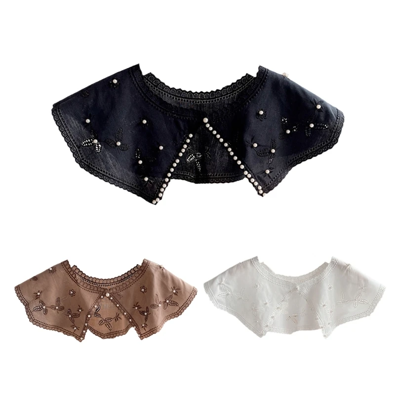 New Embroidery Collar Lace Collar Women False Collar Short Shawl Dickey Collar Detachable Collar for dress Faux Collar