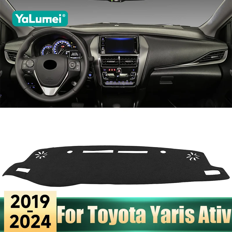 Für Toyota Yaris Ativ 2019 2020 2021 2022 2023 2024 Auto Dashboard Abdeckung Vermeiden Licht Pads Sonnenschutz Matten Anti-UV Zubehör