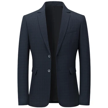 BROWON Merk Business Engeland Stijl Mannen Pak Slim Fit Gemakkelijk te onderhouden Lente Herfst Bruiloft Zwarte Formele Blazer voor Mannen Kleding