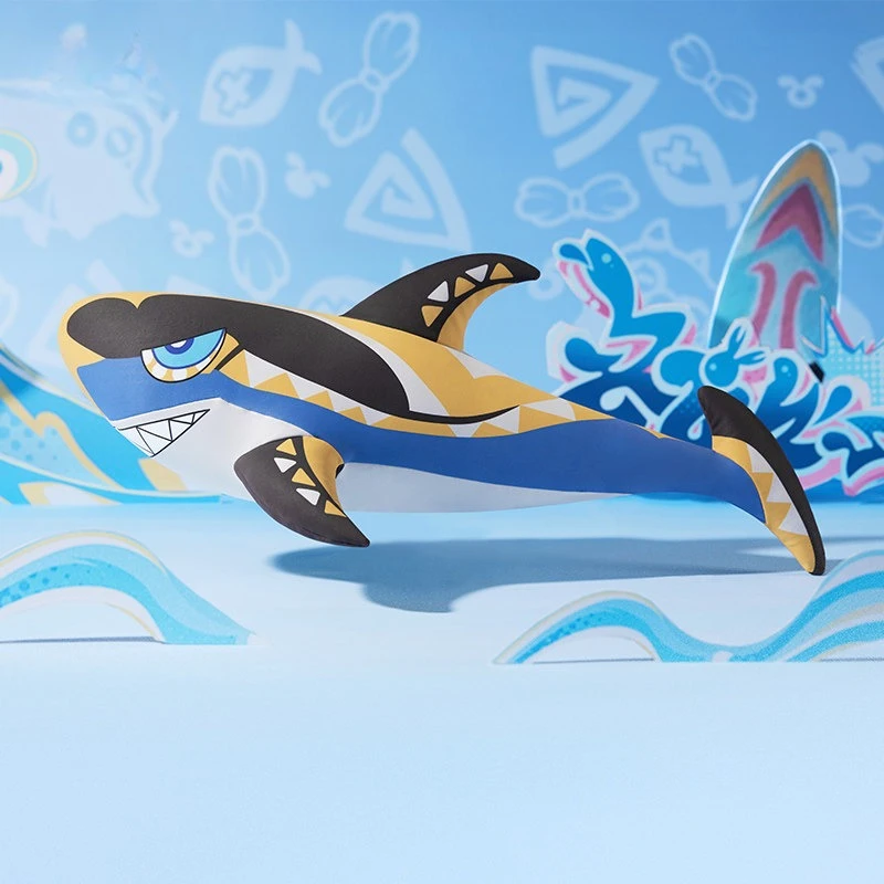 

Аниме-подушка Genshin Impact Муалани в виде акулы, 70 см, из мягкого ледяного шелка, плюшевая игрушка-персонаж из игры, подарок для детей