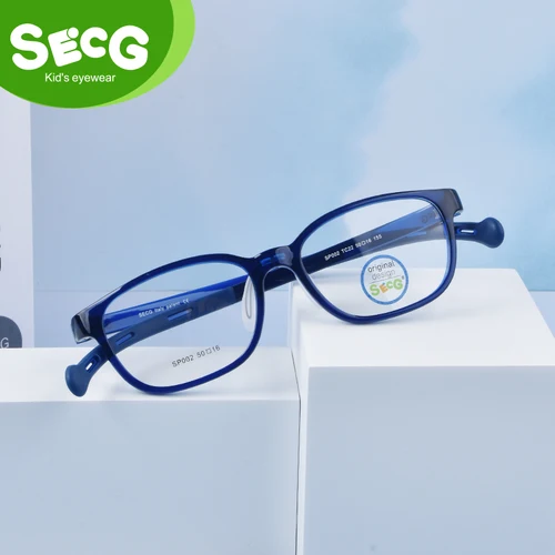 Imagen 1 del producto SECG-gafas suaves y flexibles ultraligeras para niños, lentes ópticas deportivas de silicona para niños y niñas, estudiantes, miopía