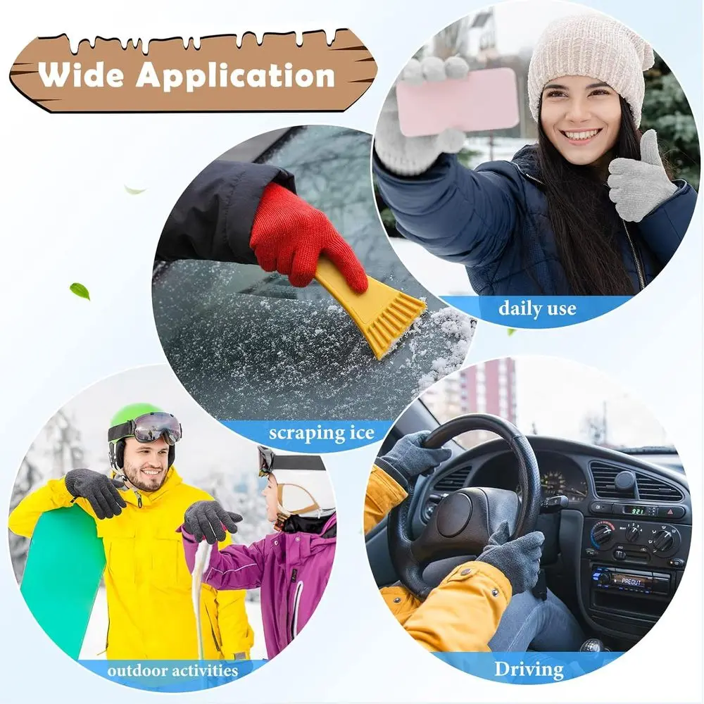 100 عبوة من القفازات المحبوكة الدافئة، قفازات شتوية قابلة للتمدد للرجال والنساء، مثالية للتبرع بالجملة والخيرية #5