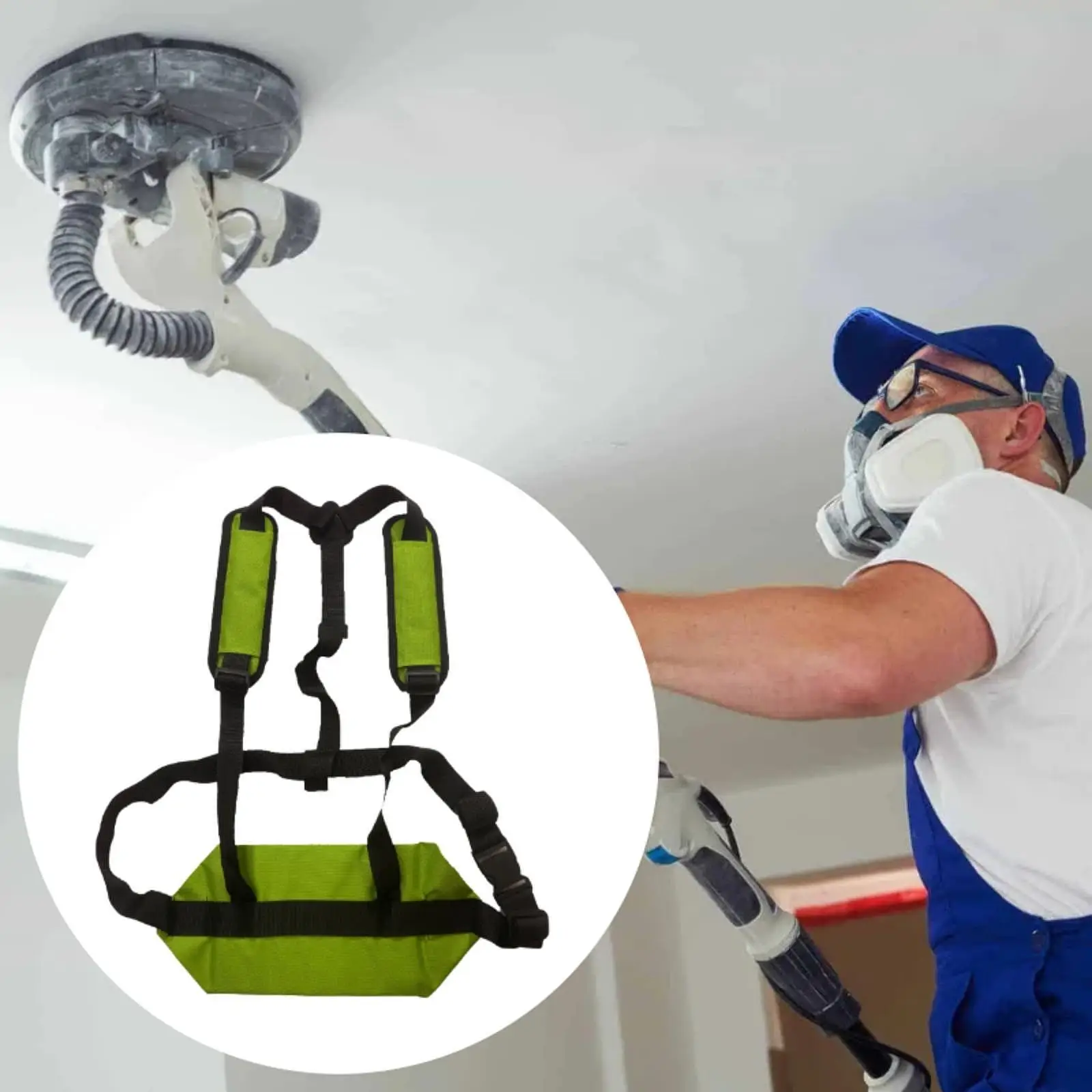Electric Drywall Sander Support Harness Wall Grinding Machine Shoulder Strap