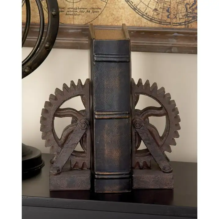 

DecMode 5 "Gear Brown Polystone Bookends (набор из 2 шт.)