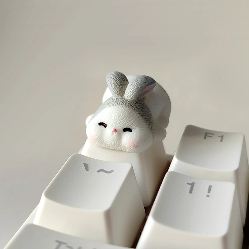 Personality Keycap Cute Cartoon Rabbit Keycaps for Mechanical Keyboard Ecs Key Decoration Keycaps