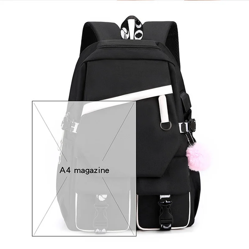 Demon Slayer Hashira Geiko Hen Tokitou Muichirou Backpack Teenarges Schoolbag Children Book Bag Anime Causal Travel Outdoor Bags