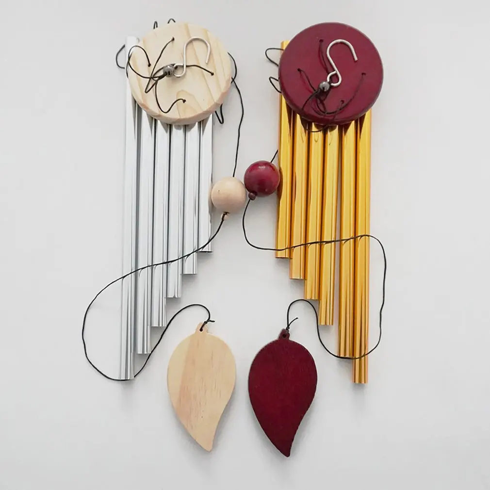 الرياح الدقات في الهواء الطلق 30 بوصة 6 أنابيب الألومنيوم غير القابل للصدأ خشبية جرس الرياح الرومانسية التذكارية Windchimes للمنزل حديقة الفناء