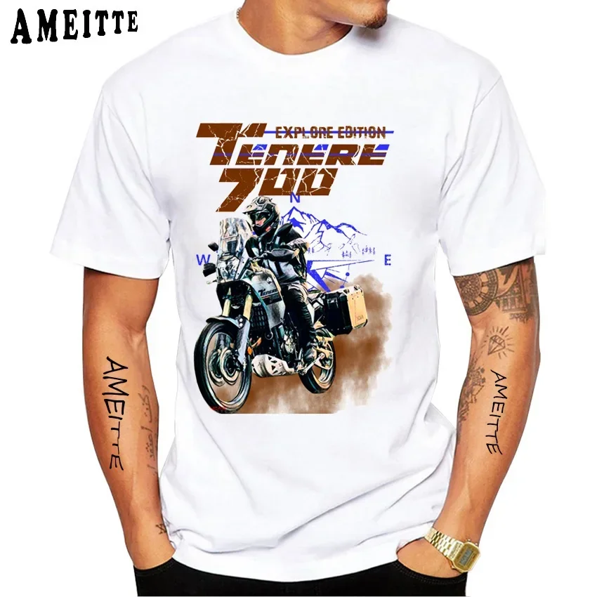 Tenere 700 T7 Explore Edition SuperTenere 1200 Moto Sport Tshirt Men Short Sleeve GS Adventure Rider Motorcycle T-Shirt Boy Tees