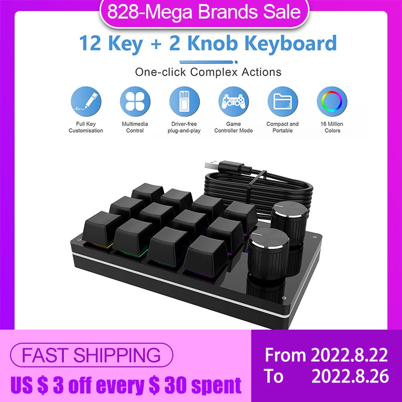 Macro Keyboard 12 K…