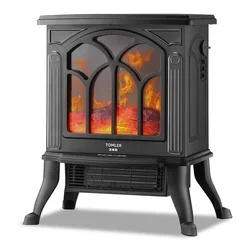 【1800W】Cozy Up with Our Home Electric Fireplace Heater - 3D Simulation Flame Fan, European Style Living Room Heater