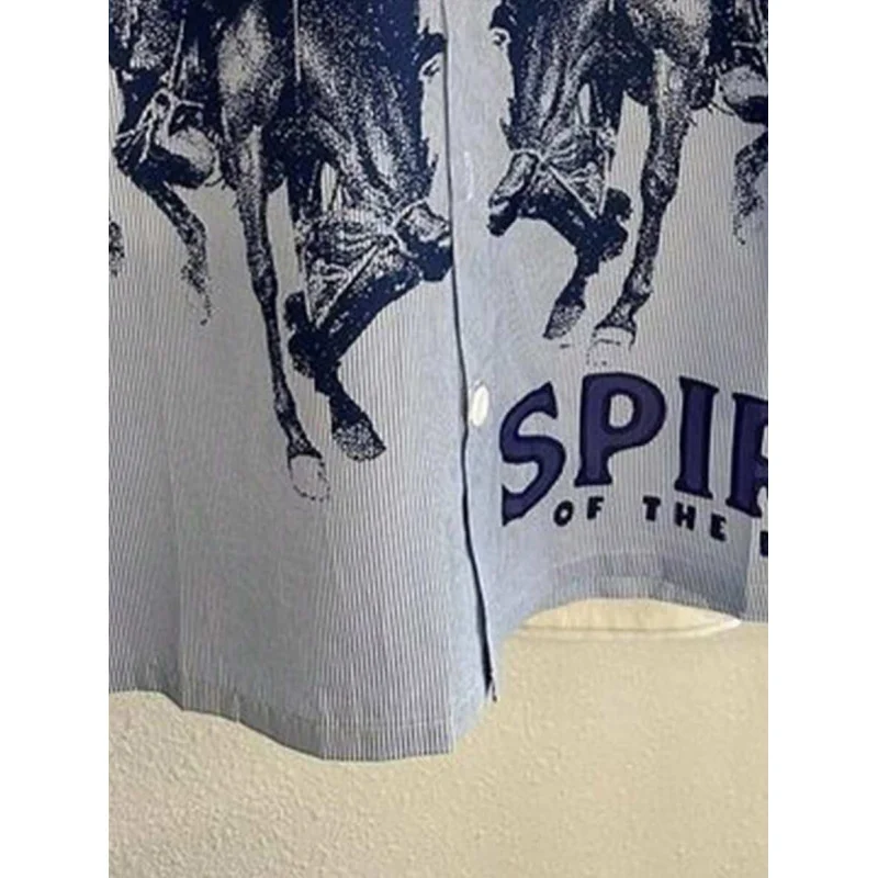New Summer Men's Fashionable Stylish Printed Short Sleeve Shirt with Collar and Casual Cut
