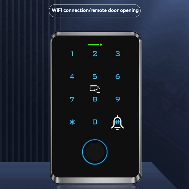 M05K Tuya Wifi Fingerprint Access Control Keypad Outdoor Remote Door Opener Master Card App Temporary Password Interlock