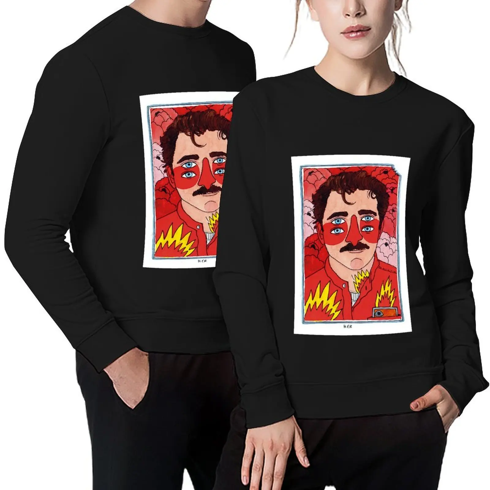 

Her Ricardo Cavolo Pullover winter clothes graphic t shirts men autumn jacket men korean autumn clothes oversize sweatshirt