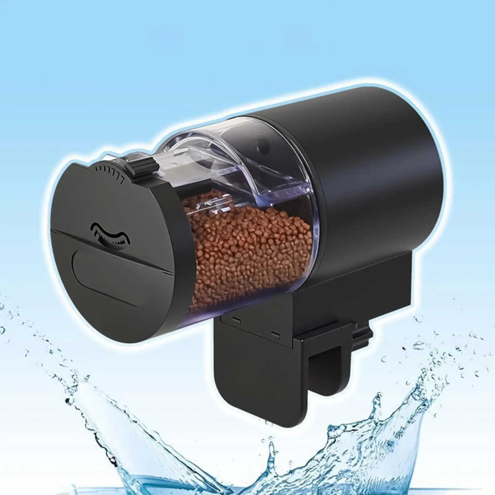 Automatic Fish Feeder Small Tank 100ml Auto Feeder For Fish Tank Timed Programmable Machine With Pellets Portion Control For