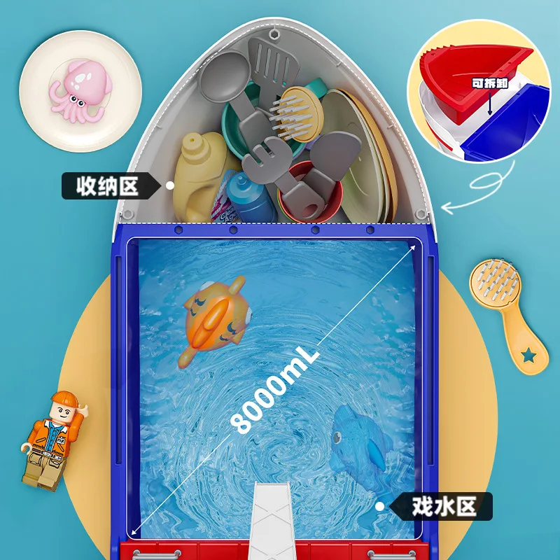 Fishing Toys Children's Water Play Magnetic Fishing Toys Water Park Gift Box for Boys and Girls 3-6 Years Old