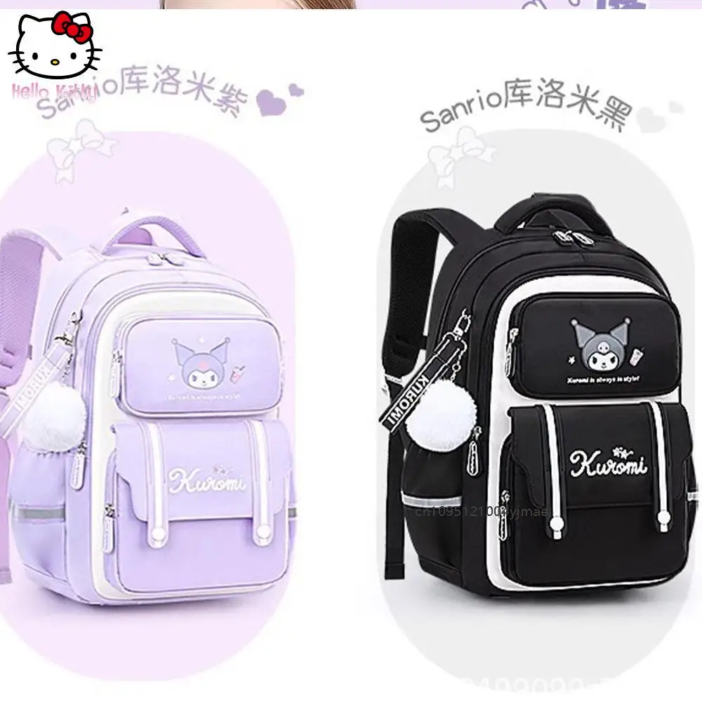 

Sanrio Kuromi Large Capacity Backpack Cute Schoolbag Cartoon Student Shoulder Bag Gift Anime Melody Cinnamoroll Pochacco Kawaii