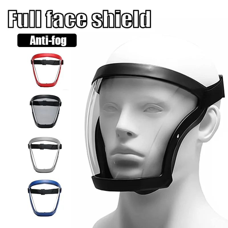 Anti-Fog Full Face Shield With Filters Kitchen Oil-Splash Face Mask Work Protection Mask Safety Glasses Protective Cover Mask