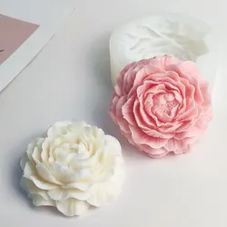 Large Peony Flower Handmade Soap Silicone Mold Aromatherapy Plaster Glue Mold Jewelry Candle Souvenir Mold