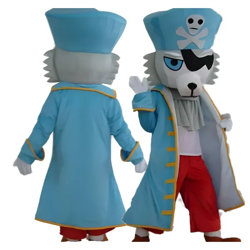 pirate wolf mascot costume pirate mascot suit for adults for carnival party