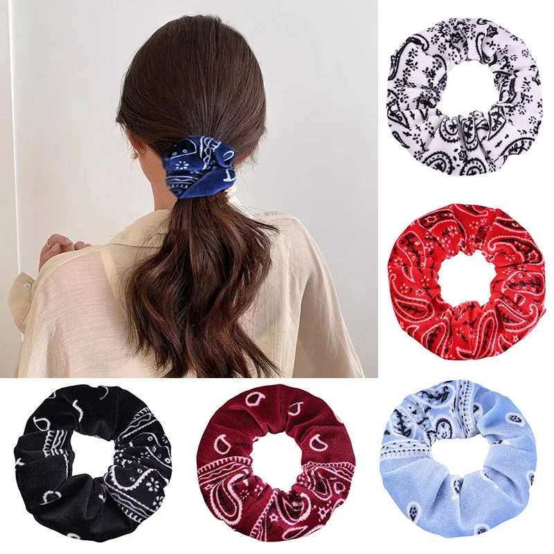 3PCS/4PCS/7PCS Velvet Paisley elastic headband Hair tie Ponytail rope