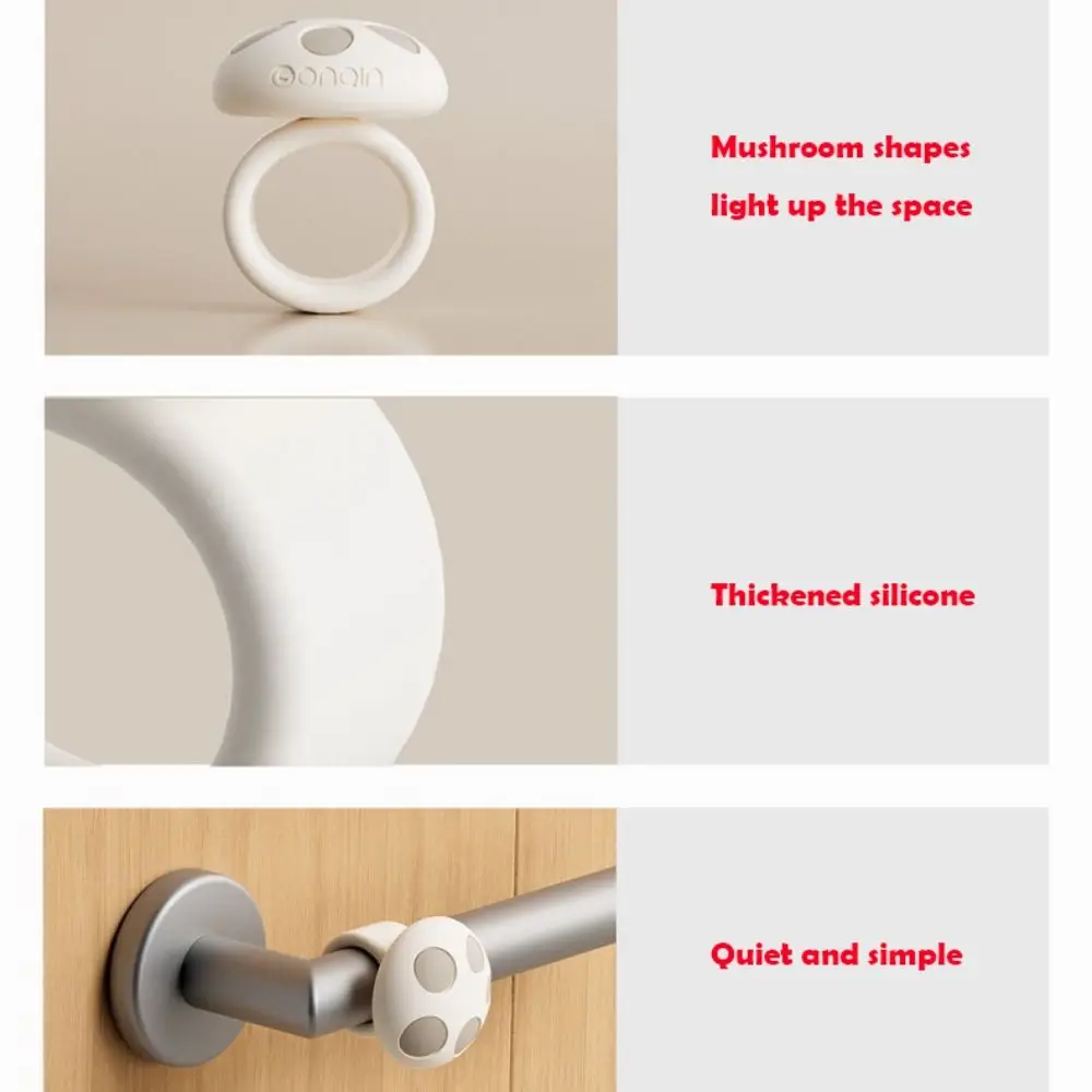 Protector de pared de silicona anticolisión para puerta, pomo de puerta antiestático, cuenta de silicona antigolpes, 4 Uds.