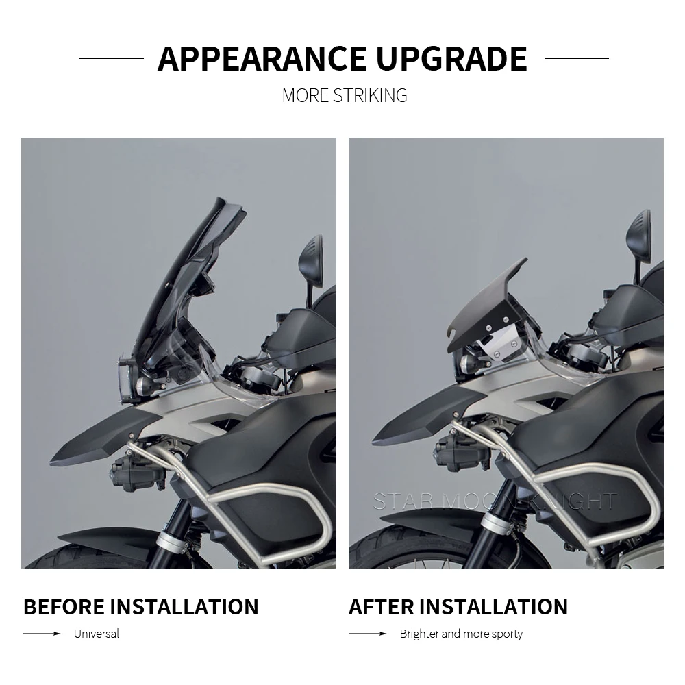 Air Windscreen Deflector Fairing For BMW R 1200 GS ADV R1200GS Adventure -2013 GS 1200 Motorcycle Adjustable Windshield Flowjet