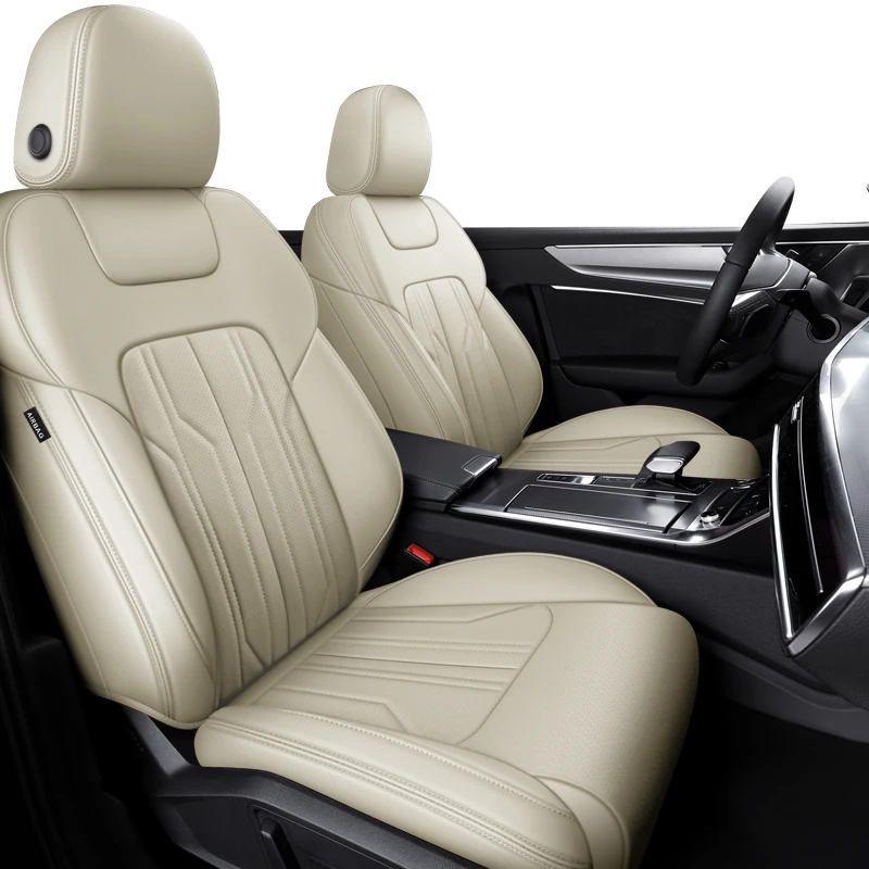 

Fit Car Accessories Seat Covers Full Set Middle Perforated Genuine Leather Specific For Audi A3 A4 A5 A6 Q5 Q7 TT A8 Q3