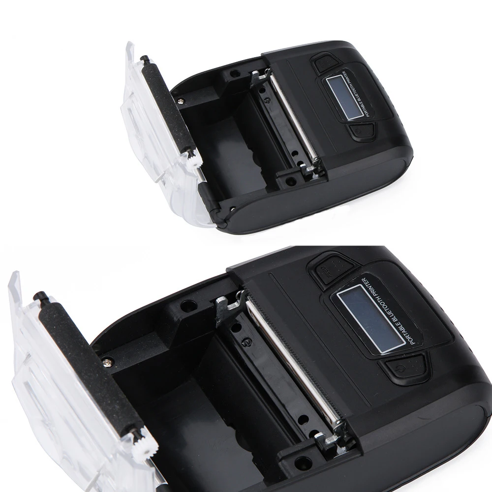 طابعة الإيصالات الحرارية المحمولة بتقنية البلوتوث مقاس 58 مم تدعم طابعات الورق التجارية لأنظمة Windows وAndroid وiOS