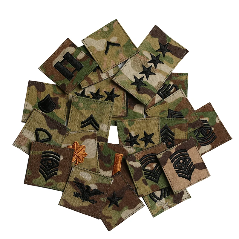 Camouflage Armband Badge Embroidery Magic Badge OCP Badge Colonel Captain Major Staff Sergeant