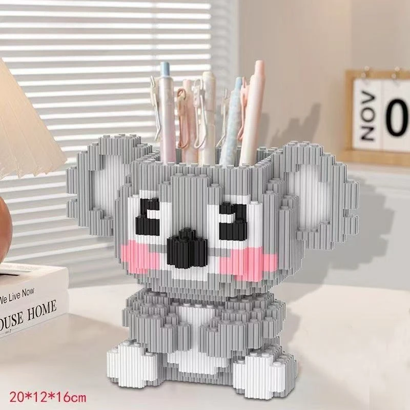 Leuke Koala Dier Bouwstenen Speelgoed Kleine Deeltje Bakstenen Kinderen DIY Speelgoed Koala 3D Model Jongen Verjaardagscadeau