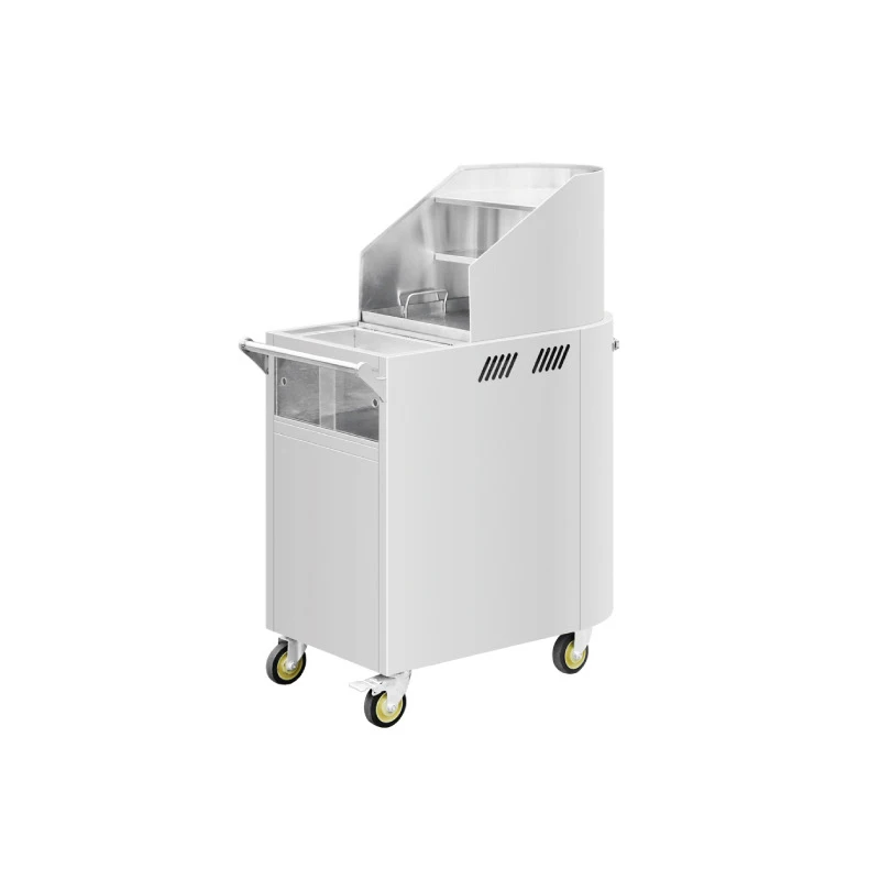 Kommerzieller Kochwagen aus 304-Stahl, tragbare Live-Kochstation zum Braten und Eintopf