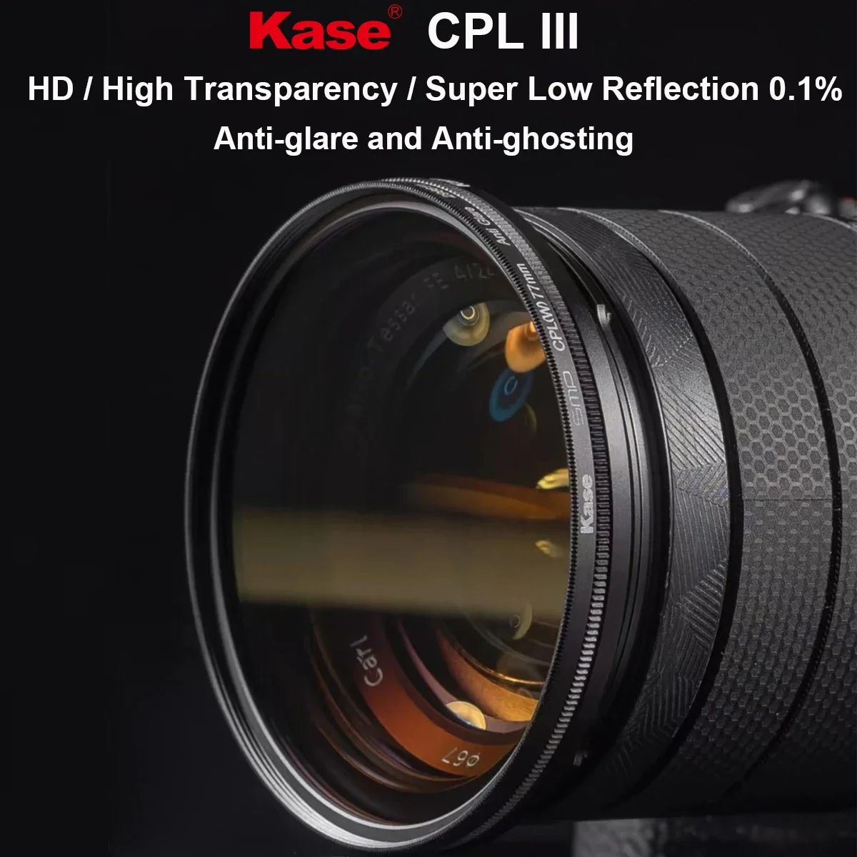 Kase Ultra Slim MC CPL III Circular Polarizer Lens Filter, Ultra-Low Reflectivity 0.1%, Multi Coated 43mm-82mm 95mm