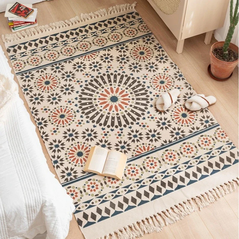 

Carpet for Living Room Artistic Pattern Machine Washable Coffee Table Rug Foldable Large Area Non-slip Balcony Mat Alfombra 담요