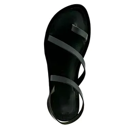 Fashion Flat Heel Sandals Comfortable Lightweight Wear-Resistance Non-Slip Black Brown Simple Flat Sandals Female Outdoor Daily