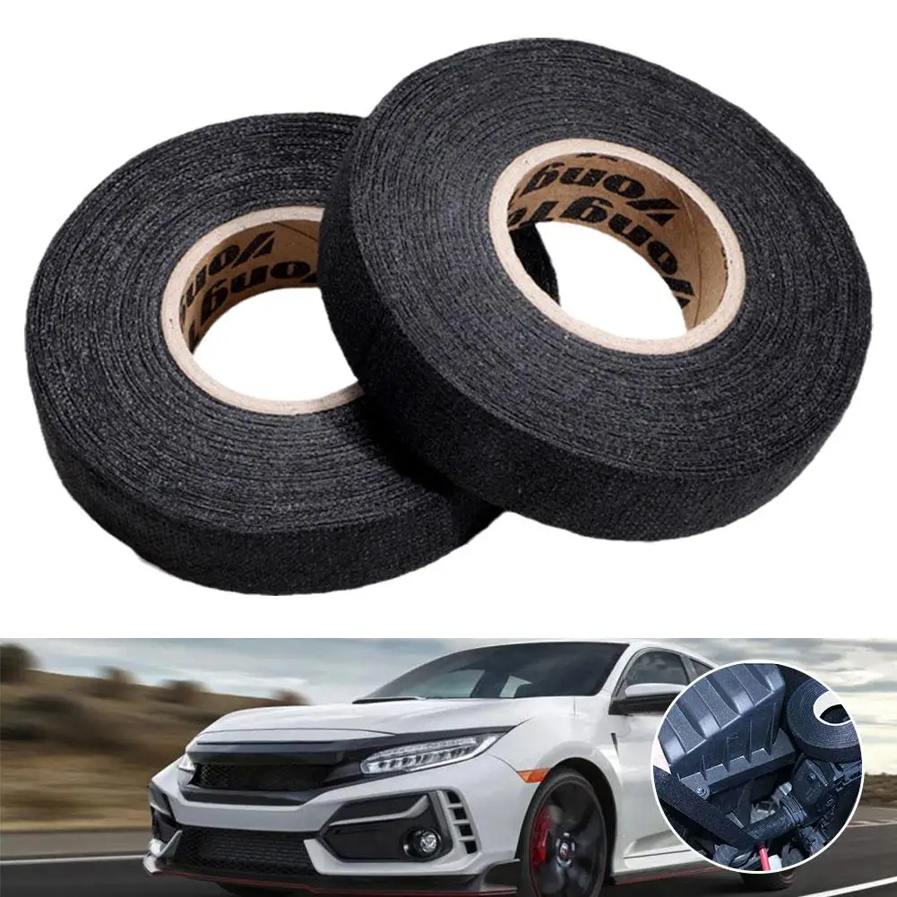 9/19/25/38mm Heat-resistant Adhesive Cloth Fabric Tape For Automotive Cable Tape Harness Wiring Loom Electrical Heat Tape