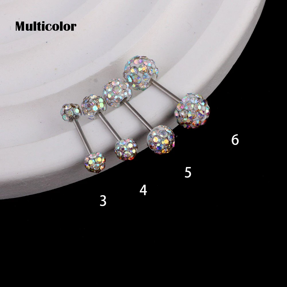 Titanium Steel Micro Inlaid Full Diamond Earrings Double headed Round Ball Twisted Earrings