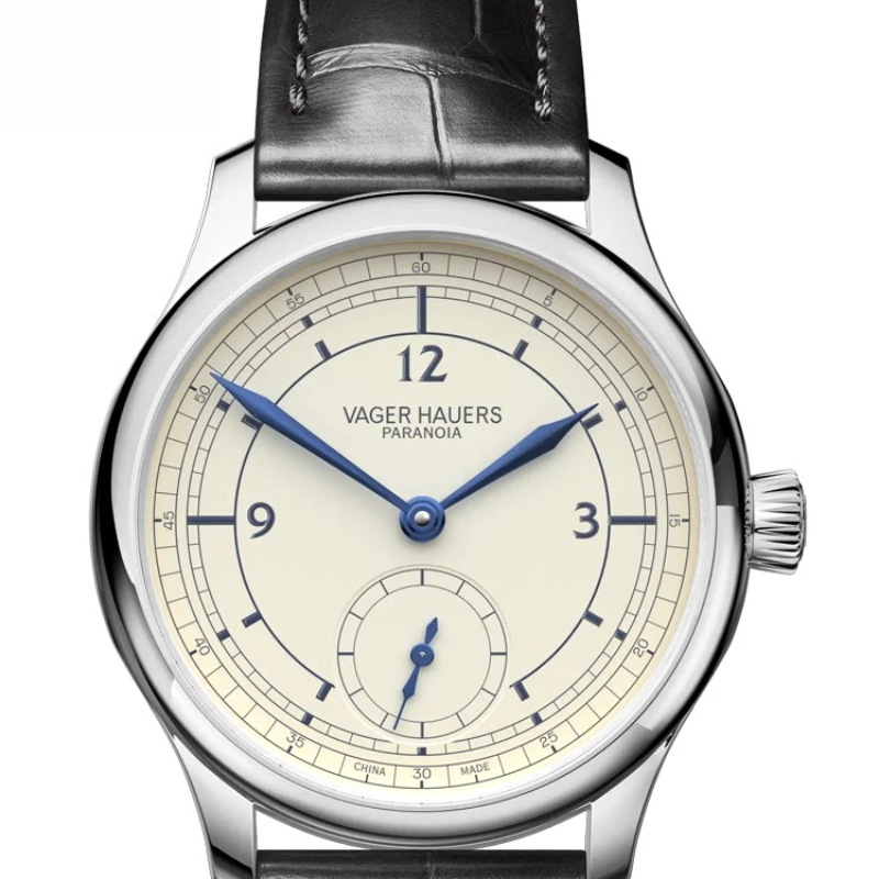 

Классические мужские механические часы с маленьким циферблатом, 37 мм, с ручным заводом, водонепроницаемые, с двумя и половина стрелками