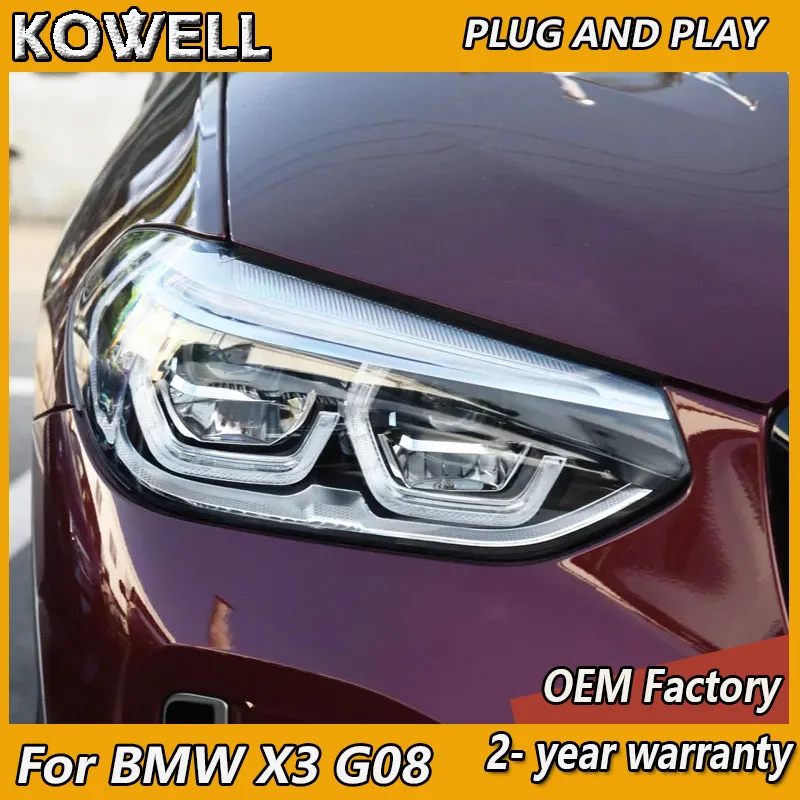 Car Styling for BMW X3 Head Light 2018-2021 BMW X3 G08 Headlight DRL Turn Signal High Beam Projector Lens