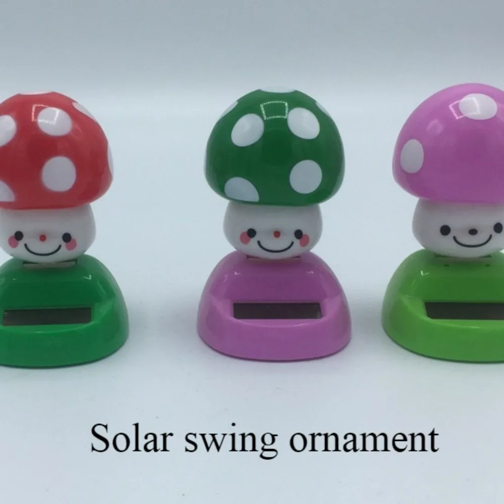 Hot Solar Energy Car Interior Ornaments Mushroom Doll Figurine Sway Model Automotive Dashboard Decorate Children's Gifts Toy New