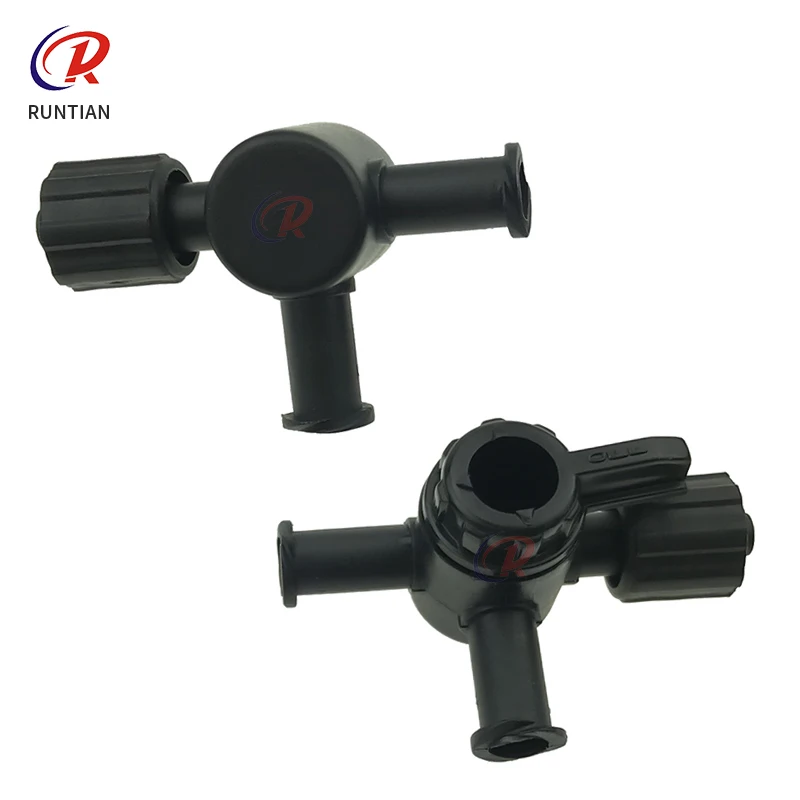 4pcs plastic 2 way ink valve for solvent and uv inkjet printer Manua 3 way vale corrosion resistant