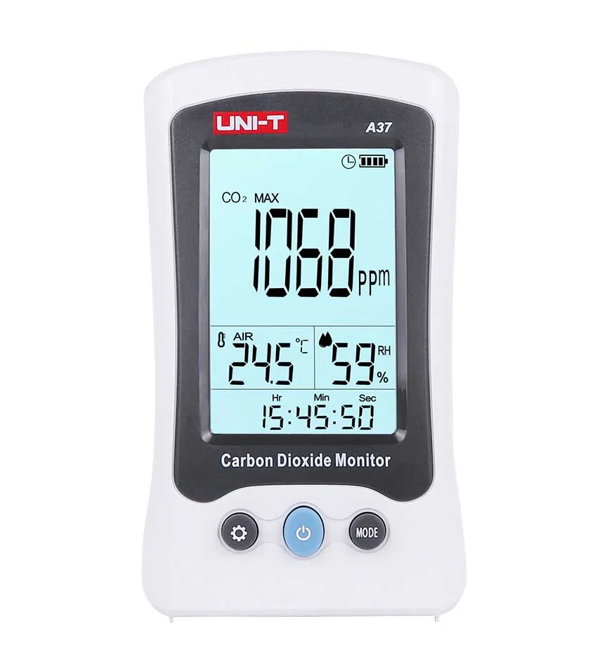 UNI-T A37 Digitale Kooldioxide Detector Laser Luchtkwaliteit Monitor Monitoring Tester CO2 Meter Detectie CO2 Detectie