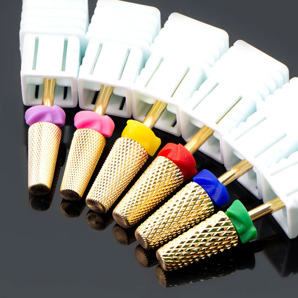 5 في 1 التنغستن الصلب مسمار لقمة ثقب قاطعة المطحنة عبر الأسنان مانيكير ملف أداة قص الأظافر UV هلام طلاء الأظافر إزالة مثقاب الخشب #2