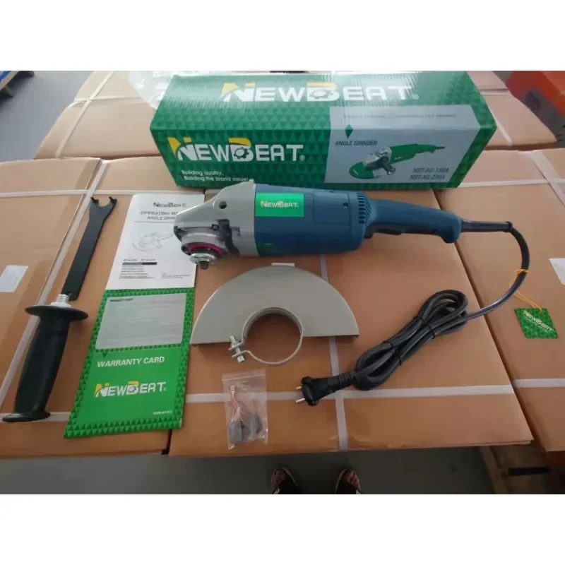 NewBeat Electric Angle Grinder To Cut Metal Carbon Brushes Power Tools Accessories Grinder Tools Machine NBT-AG-180A