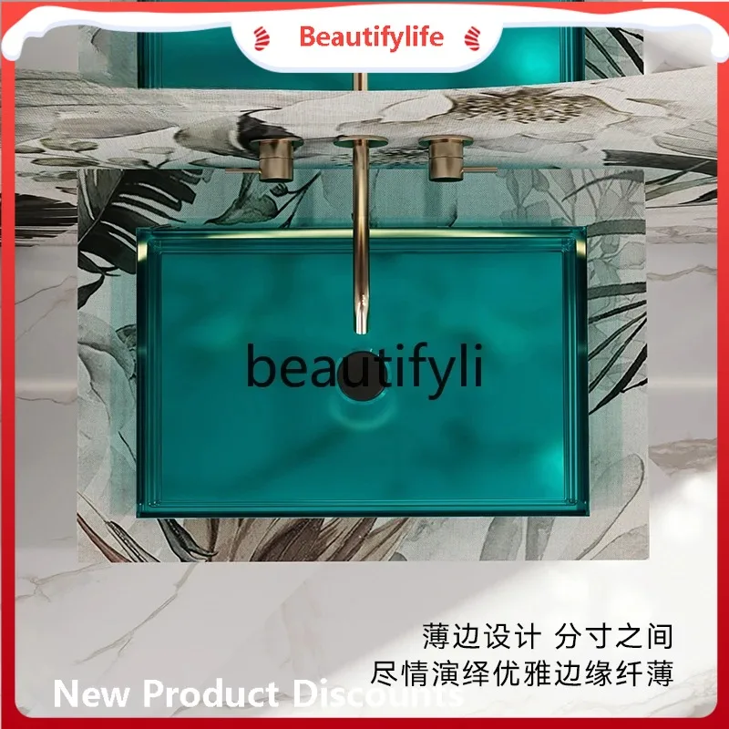

cn0420 New wash basin household high luxury transparent table basin