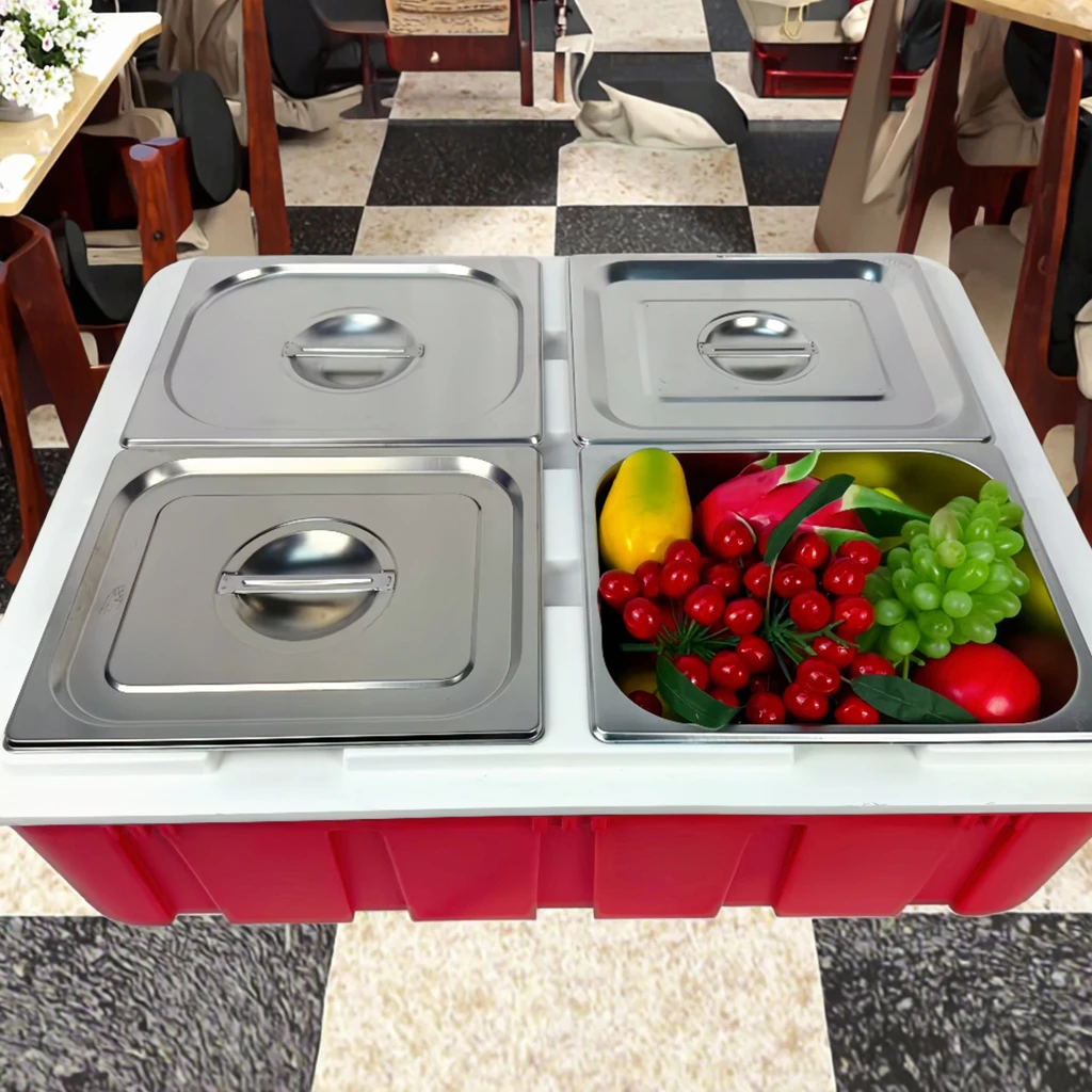 صندوق تبريد معزول لمقلاة الطعام 70L-4M GN للتخزين البارد والنقل المباشر مع صندوق معزول مناسب للهدايا