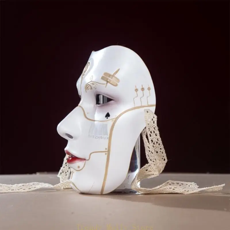 N5KB maskarada maska ​​Halloween Full Face Mask Mask Man Mask Maskarady Akcesoria dla mężczyzn Women Halloween Cosplay